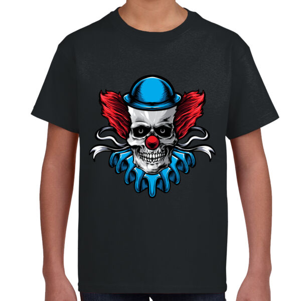 Scary Skull Clown - Youth T - Shirt Thumbnail