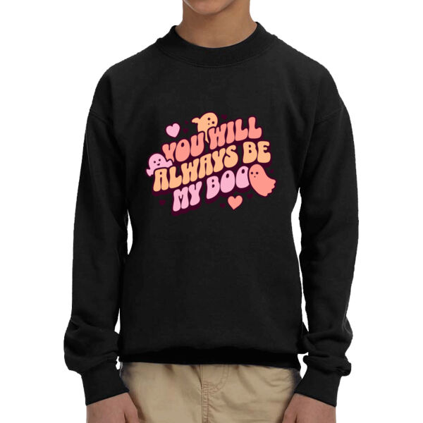 You Will Always Be My BOO - Youth Fleece Crew Sweatshirt Thumbnail