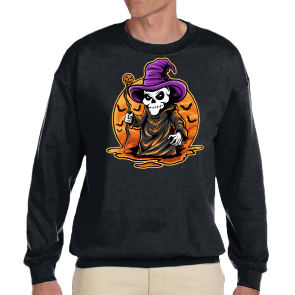 The Skully Wizard - Unisex Adult Fleece Crew Sweatshirt Thumbnail