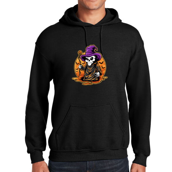 The Skully Wizard - Unisex Adult Fleece Hooded Sweatshirt Thumbnail