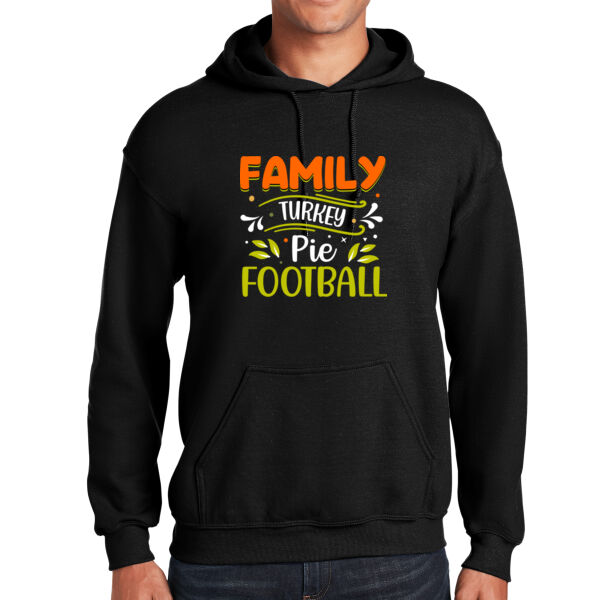 Family Turkey Pie Football - Unisex Adult Fleece Hooded Sweatshirt Thumbnail