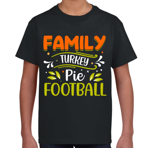 Family Turkey Pie Football - Youth T -Shirt Thumbnail