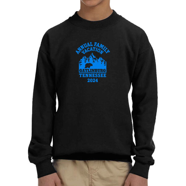 Annual Family Vacation - Youth Fleece Crew Sweatshirt Thumbnail