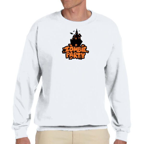 Zombie Party - Unisex Adult Fleece Crew Sweatshirt Thumbnail