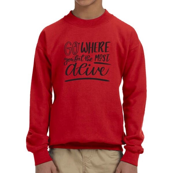 Most Alive - Youth Fleece Crew Sweatshirt Thumbnail