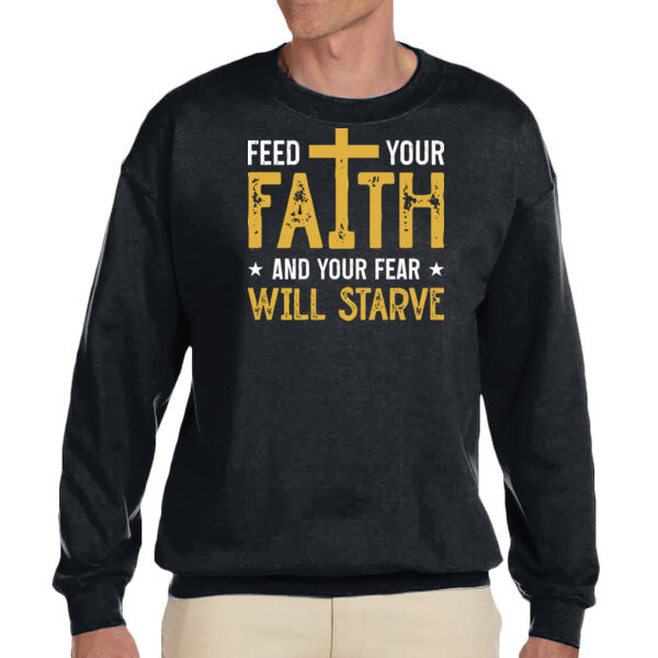 Feed Your Faith - Unisex Adult Fleece Crew Sweatshirt Thumbnail