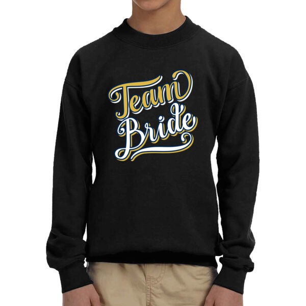 Team Bride - Youth Fleece Crew Sweatshirt Thumbnail