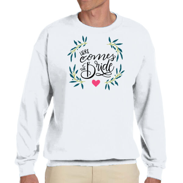Here Comes the Bride - Unisex Adult Fleece Crew Sweatshirt Thumbnail