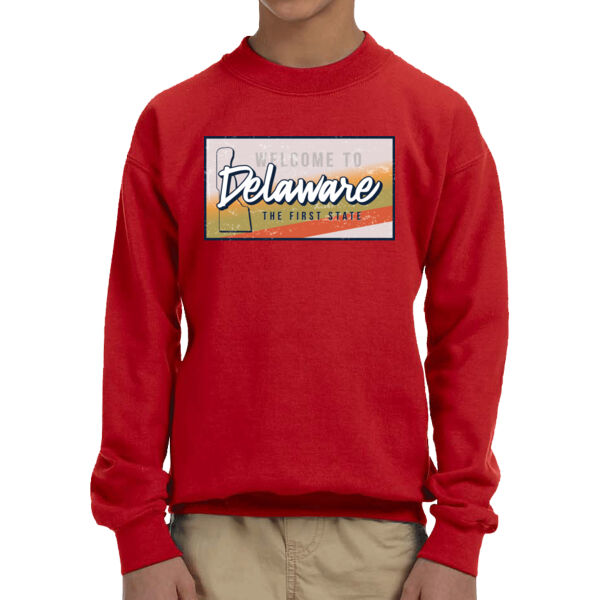 Delaware - Youth Fleece Crew Sweatshirt Thumbnail