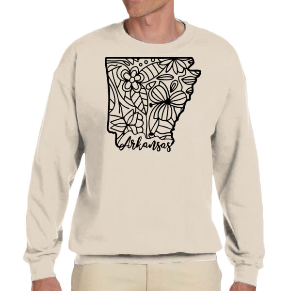 Arkansas - Unisex Adult Fleece Crew Sweatshirt Thumbnail