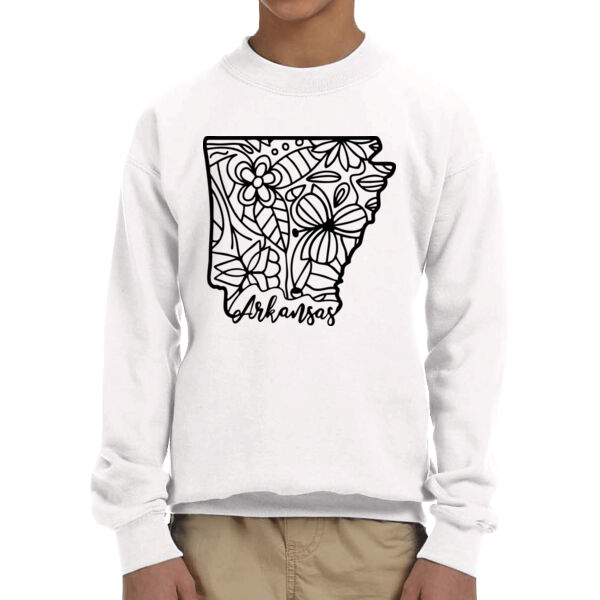 Arkansas - Youth Fleece Crew Sweatshirt Thumbnail