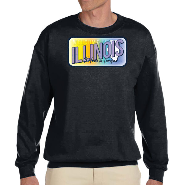 Illinois - Unisex Adult Fleece Crew Sweatshirt Thumbnail