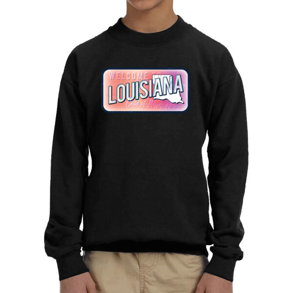 Louisiana - Youth Fleece Crew Sweatshirt Thumbnail