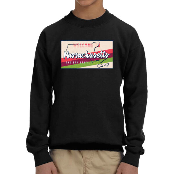 Massachusetts - Youth Fleece Crew Sweatshirt Thumbnail