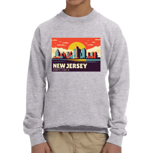 New Jersey - Youth Fleece Crew Sweatshirt Thumbnail