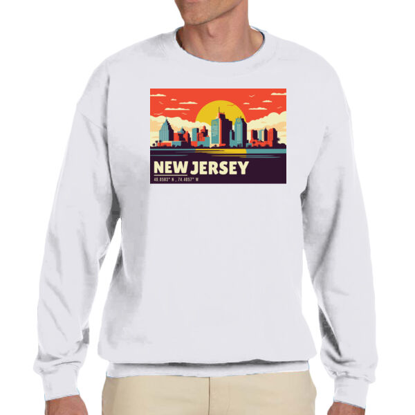New Jersey - Unisex Adult Fleece Crew Sweatshirt Thumbnail