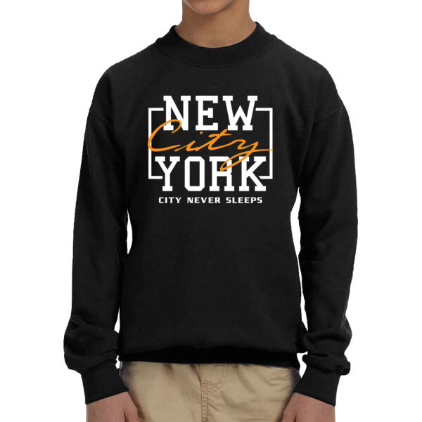 New York - Youth Fleece Crew Sweatshirt Thumbnail