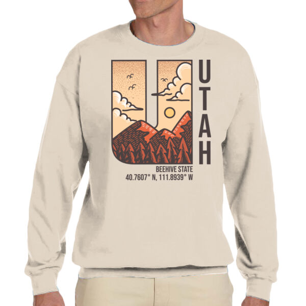 Utah - Unisex Adult Fleece Crew Sweatshirt Thumbnail