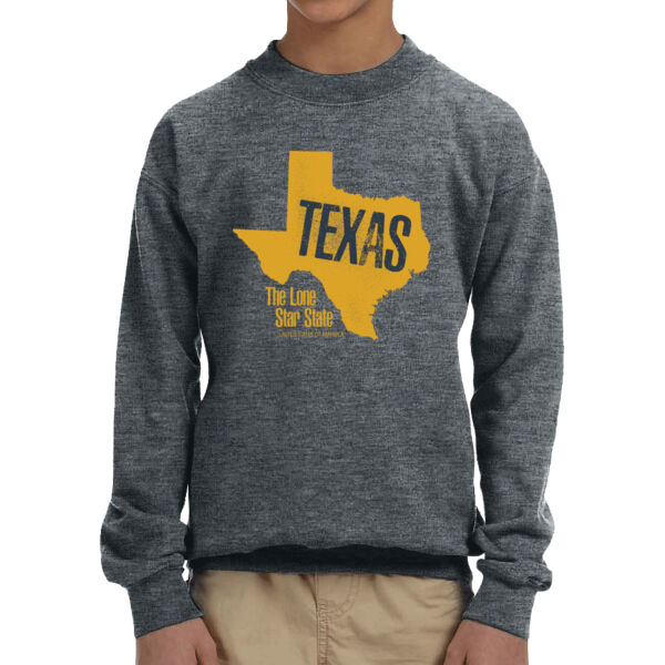 Texas - Youth Fleece Crew Sweatshirt Thumbnail