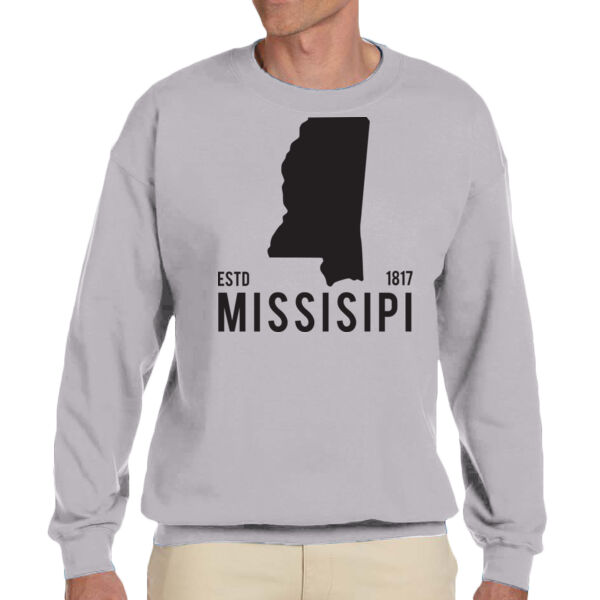 Missisippi - Unisex Adult Fleece Crew Sweatshirt Thumbnail