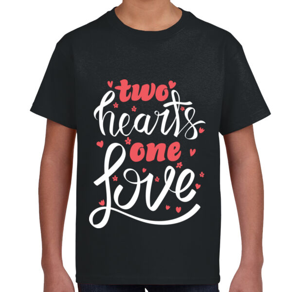 Two Hearts One Love - Youth Unisex T - Shirt Thumbnail