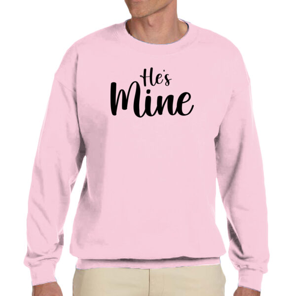 He's Mine - Adult Unisex Fleece Crew Sweatshirt Thumbnail
