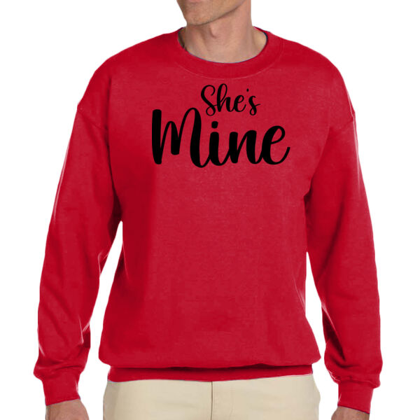 She's Mine - Adult Unisex Fleece Crew Sweatshirt Thumbnail