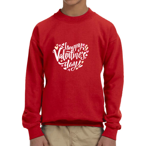 Valentines Day T-Shirt for Men - Youth Unisex Fleece Crew Sweatshirt Thumbnail