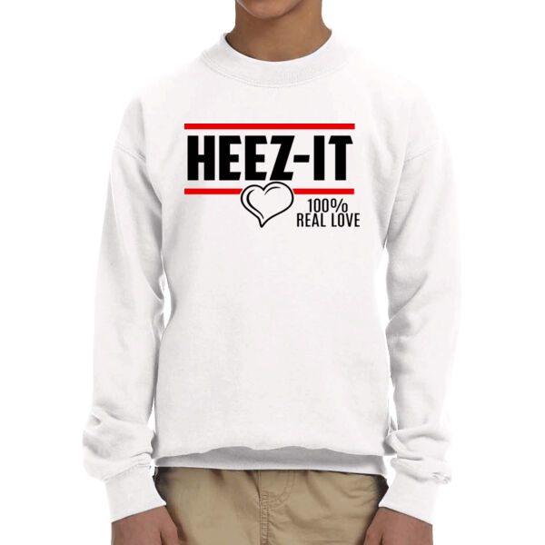 Valentines HEEZ-IT - Youth Unisex Fleece Crew Sweatshirt Thumbnail