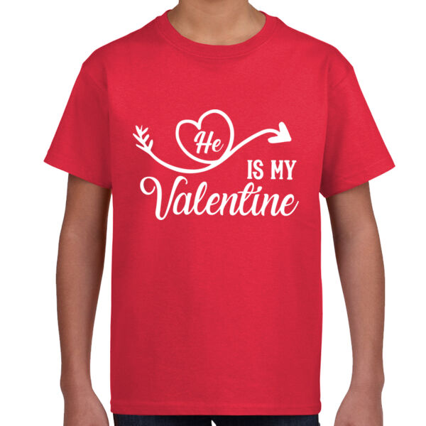 He is my Valentine - Youth Unisex T - Shirt Thumbnail