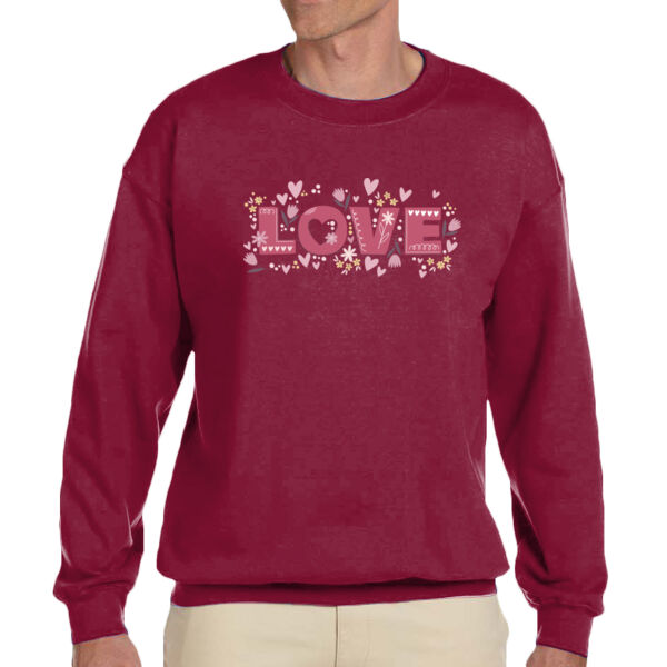 Love - Adult Unisex Fleece Crew Sweatshirt Thumbnail