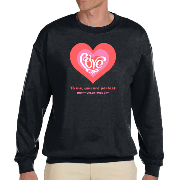 Love Heart - Adult Unisex Fleece Crew Sweatshirt Thumbnail