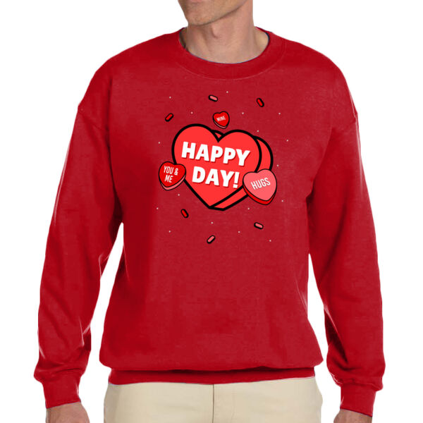 Its Happy Day - Adult Unisex Fleece Crew Sweatshirt Thumbnail