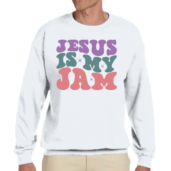Jesus Is My Jam - Unisex Adult Fleece Crew Sweatshirt Thumbnail