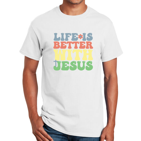 Life Is Better With Jesus - Unisex Adult T-Shirt Thumbnail