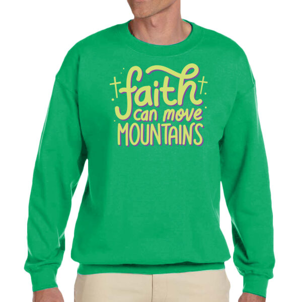 Faith Can Move Mountains - Unisex Adult Fleece Crew Sweatshirt Thumbnail