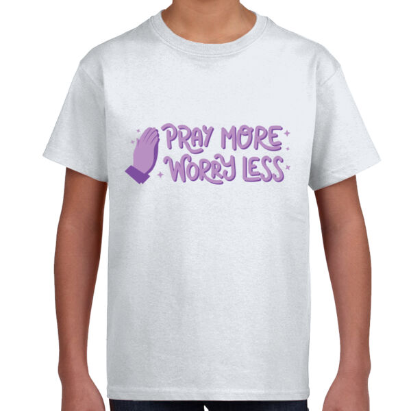 Pray More Worry Less - Unisex Youth T -Shirt Thumbnail