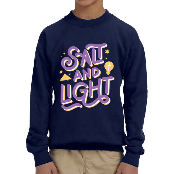 Salt And Light - Unisex  Youth Fleece Crew Sweatshirt  Thumbnail