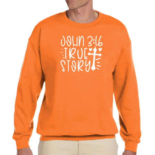 Jhon 3:16 True Story - Unisex Adult Fleece Crew Sweatshirt Thumbnail