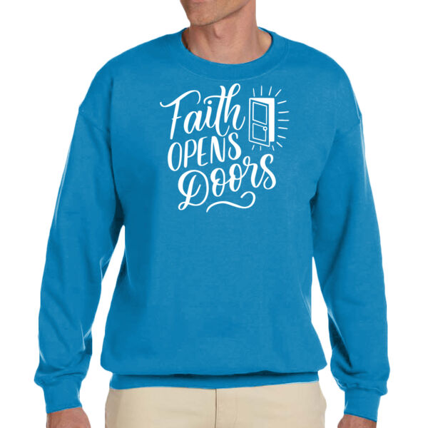 Faith Opens Doors - Unisex Adult Fleece Crew Sweatshirt Thumbnail