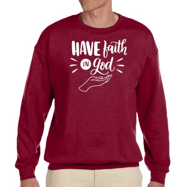 Have Faith In God - Unisex Adult Fleece Crew Sweatshirt Thumbnail