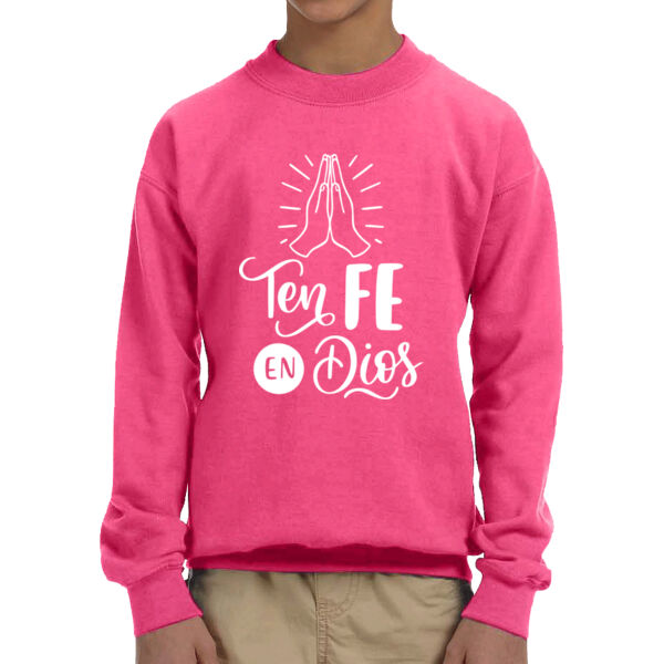 Ten Fe En Dios - Unisex  Youth Fleece Crew Sweatshirt  Thumbnail