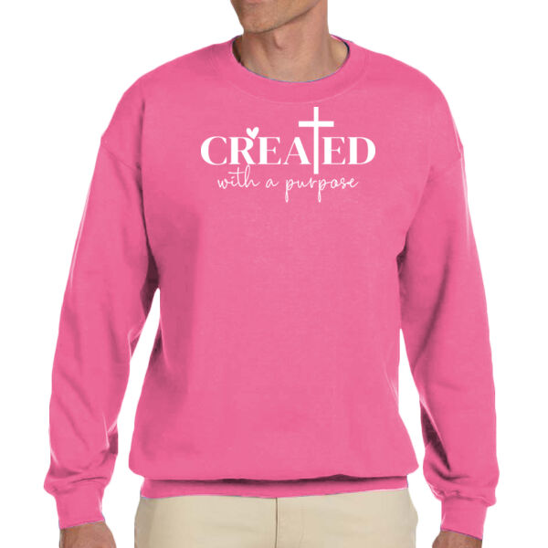 Created With a Purpose - Unisex Adult Fleece Crew Sweatshirt Thumbnail