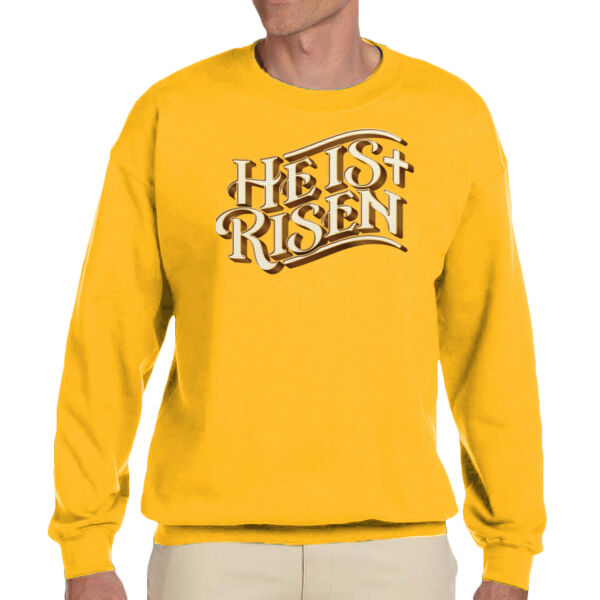 He Is Risen - Unisex Adult Fleece Crew Sweatshirt Thumbnail