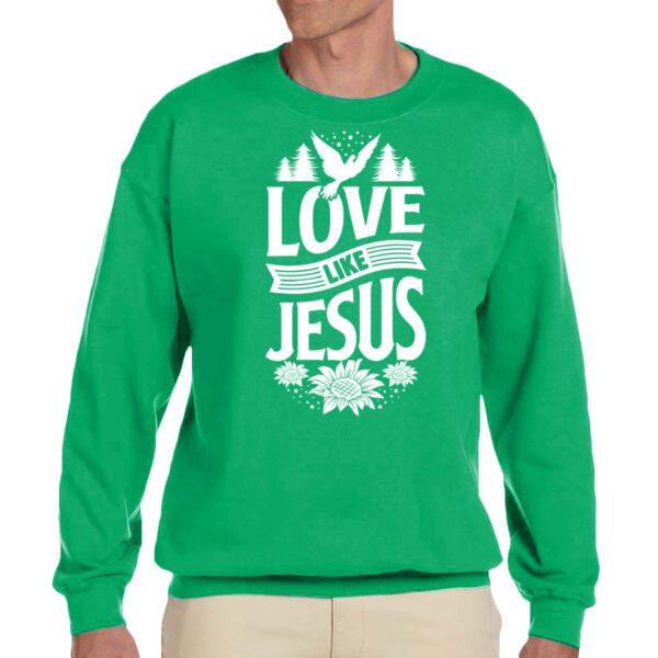 Love Like Jesus  - Unisex Adult Fleece Crew Sweatshirt Thumbnail