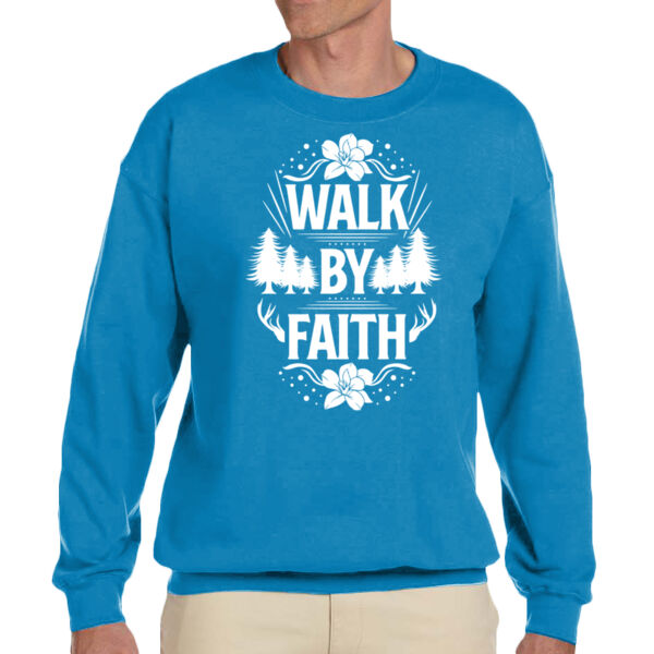 Walk By Faith 2 - Unisex Adult Fleece Crew Sweatshirt Thumbnail