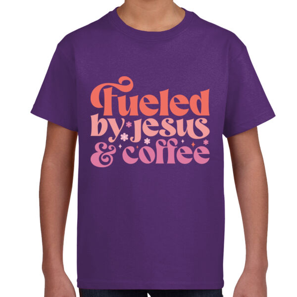 Fueled By Jesus & Coffee - Unisex Youth T -Shirt Thumbnail