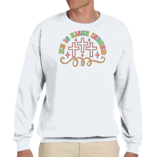 He Is Risen Indeed - Unisex Adult Fleece Crew Sweatshirt Thumbnail