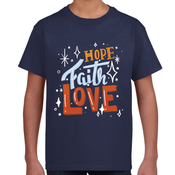Hope Faith Love - Unisex Youth T -Shirt Thumbnail