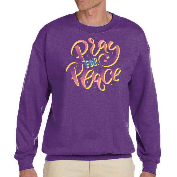 Pray For Peace - Unisex Adult Fleece Crew Sweatshirt Thumbnail